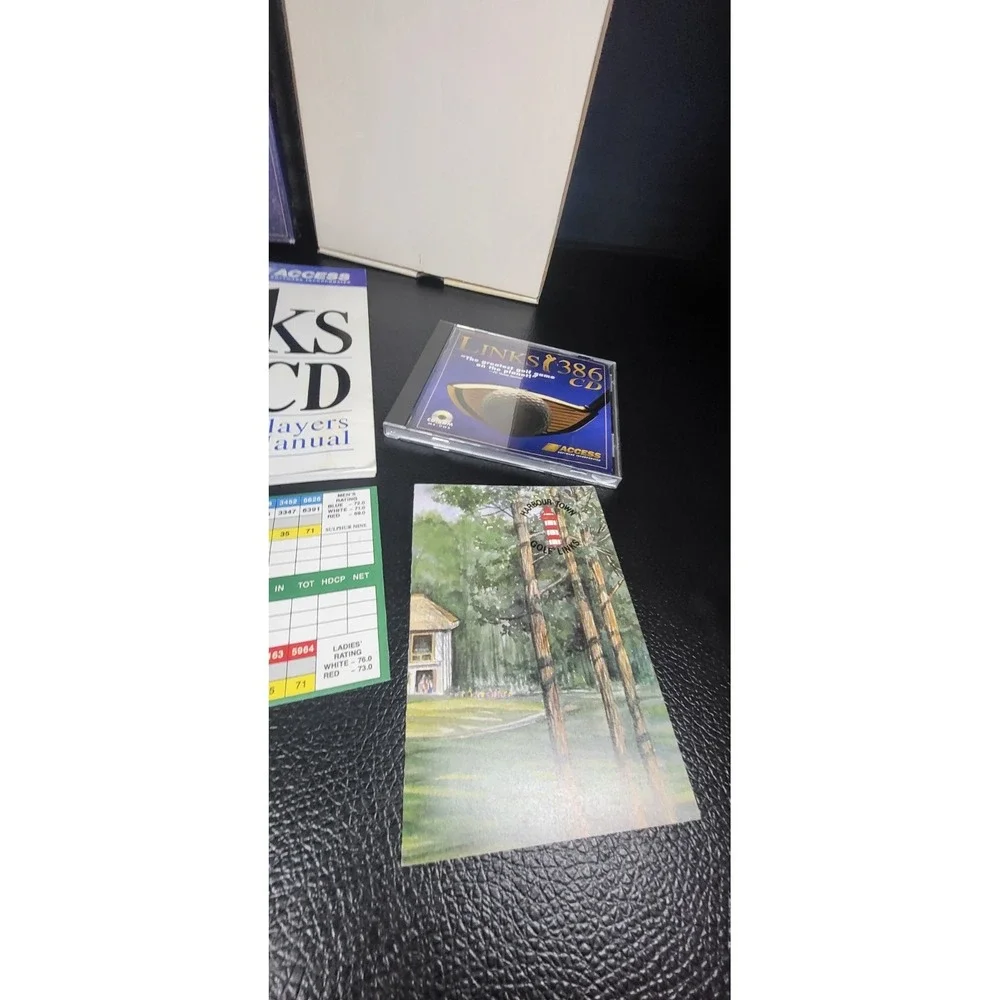 LINKS 386 CD Rom Game Golf Retro Big Box Access Software Install